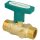 Ball valve DVGW, ET 1" x 80 mm, DN 20 ISO-T-handle, DIN EN-13828, CW 617-M