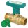 Ball valve DVGW, ET 1" x 80 mm, DN 20 ISO-T-handle, with drain CW 617-M
