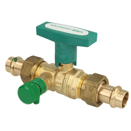 Ball valve DVGW DN 15xViega press c.15mm ISO-T-handle with drain CW 617-M