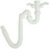 Pipe drain trap 1 1/2" with 2 x con. Output flexible...
