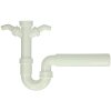 Pipe drain trap 1 1/2&quot; with 2 x con. Output...