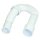 Flexible connection tube, extendable DN 40/50, 390 - 950 mm, white