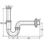 Viega tube siphon PLUS 1 1/4" NW 32 mm, chrome-plated, 5611.5 design 101572