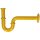 Röhren-Siphon 1 1/4" PLUS, gelb (1004) 1 1/4" x 32 mm mit Rosette 80 mm