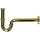 Tube siphon 1 1/4" PLUS, gold-plated 1 1/4" x 32 mm with rosette 80 mm