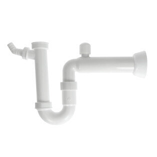 Sink siphon 1 1/2" DN 50 with a device connection and tube aerator