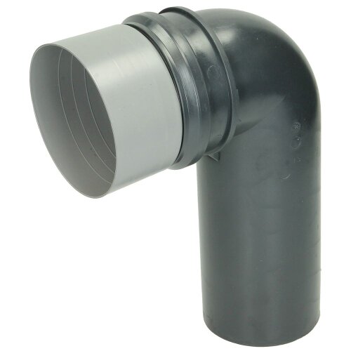 PE connecting elbow 90° for wall-hung WC with 90/90 protection cap