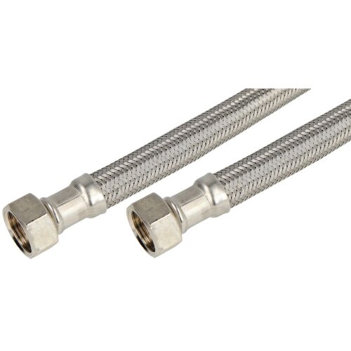 Connection hose 2,000 mm (DN 13) 1/2" nut x 1/2" nut stainless steel