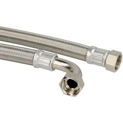 90° elbow connecting hose 300 mm 3/4" nut x 3/4" nut (DN 19)