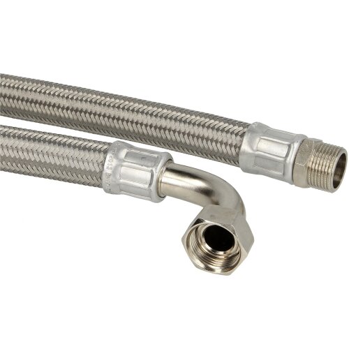 90° elbow connecting hose 800 mm 3/4" ET x 3/4" nut (bend) (DN 19)