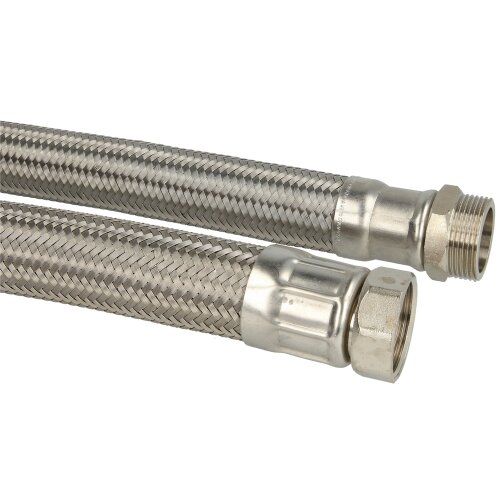 Connection hose 300 mm (DN 32) 1 1/4" ET x 1 1/4" nut stainless steel