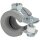 Hinged pipe clamps, zinc-coated M 8 x 25-28 mm for plastic pipes