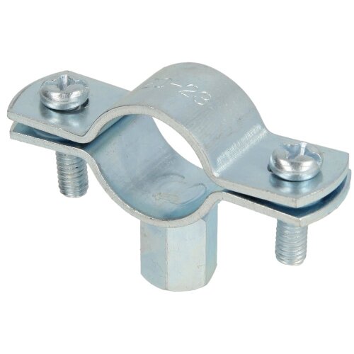Screw-type pipe clamp, without inlay M 8/10 x 20 - 23 mm (1/2")