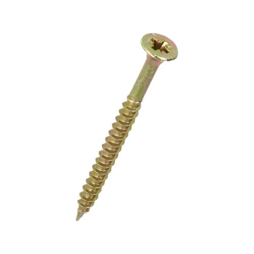 Recessed countersunk flat head screw for chipboards Ø 4 x 35 mm chrom