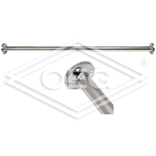 Shower curtain rail Ø 25 mm x 900 mm chrome-plated brass, can be shortened
