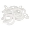 Shower curtain ring, white plastic for rails up to...