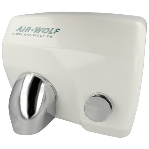 Air-Wolf Warmluft - H&auml;ndetrockner, weiss E 120 mit Druckknopf