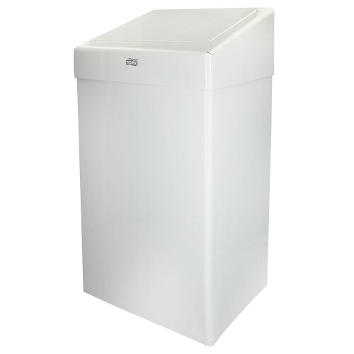 Tork bin, white with flap lid, 50 l, for wall mounting 228000