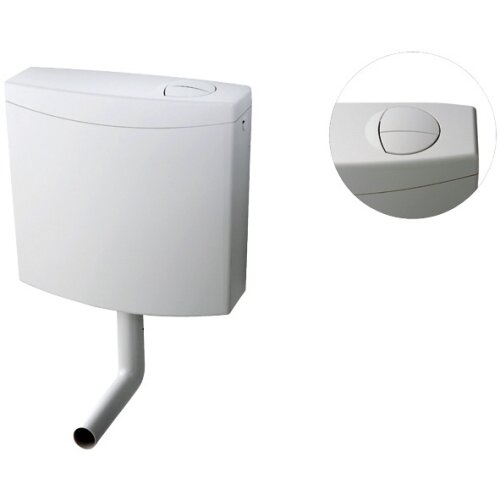 Sanit flushing cistern 951, alpine white dual flush valve, low hanging