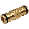Double plug-in coupling brass