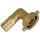 Brass - flat sealing elbow union 1/2" thread x 3/8" hose tail