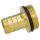 Brass hose tail (male) with bead 1" thread x 3/4" hose tail