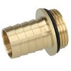 Brass hose tail with external thread flange and O-ring