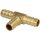 Brass T-shaped hose connector for 1/2" hose
