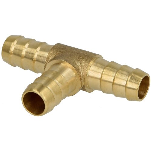 Brass T-shaped hose connector for 3/4" hose
