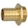 Brass hose connector with male thread and hexagonal collar 1 1/4" ET x 1 1/4"