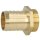 Brass hose connector with male thread and hexagonal collar 1 1/2" ET x 1 1/2"
